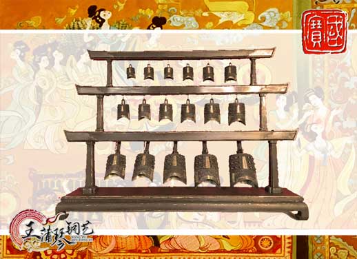 山東客戶定制17件古編鐘，迎賓編鐘古樂(lè)