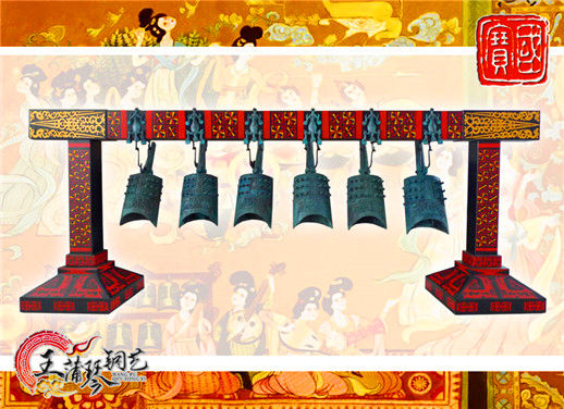 6件套仿古編鐘，小型特色樂器，民樂混音配套