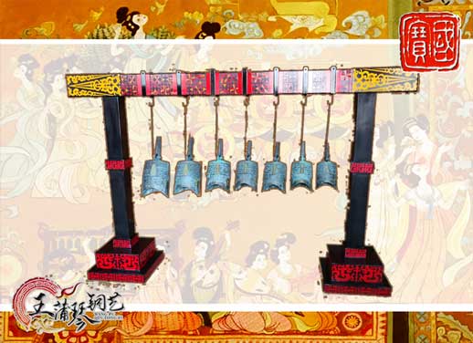 7件編鐘，觀賞裝飾編鐘，可發(fā)音編鐘